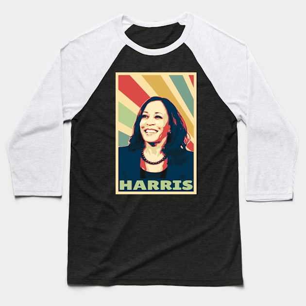 Kamala Harris Vintage Colors Baseball T-Shirt by Nerd_art